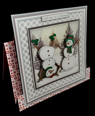 TOPSY TURVY SNOWMAN Christmas 7.5 Decoupage & Insert Mini Kit by Diane  Hitchcox