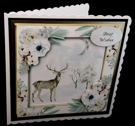 Winter Watercolour Birthday - Stag by Diane  Hitchcox