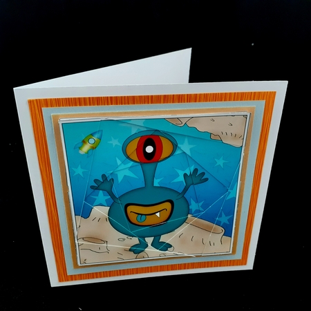 Cute Alien Twisted Spiral Side Stacker by Diane  Hitchcox