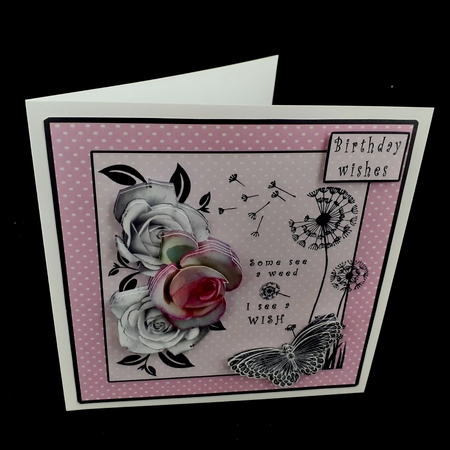 Some See A Weed I See A Wish - Decoupage by Diane  Hitchcox