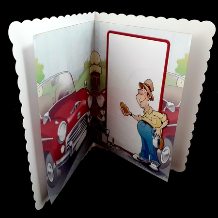 Car Wash Dude Insert by Diane  Hitchcox