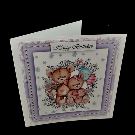 Beautiful Love Bears , Lilac  by Diane  Hitchcox