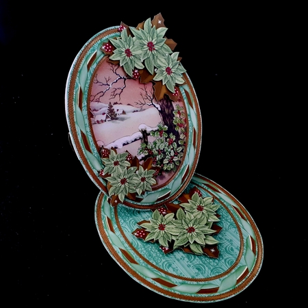Winters Tale Oval Easel Card Mini Kit by Diane  Hitchcox