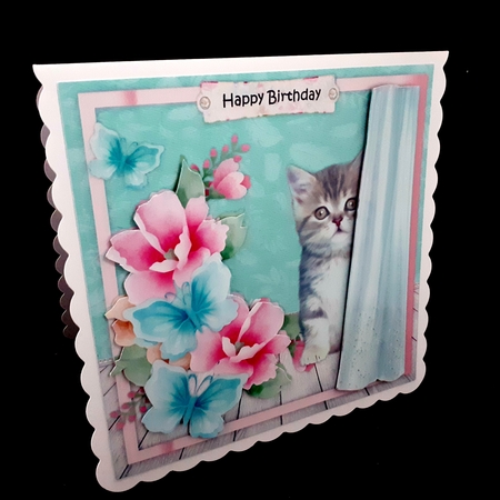Cute Kittens Kit 4 Card Toppers by Diane  Hitchcox