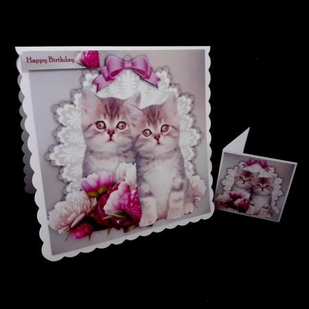 Cute Kittens Kit 4 Card Toppers by Diane  Hitchcox