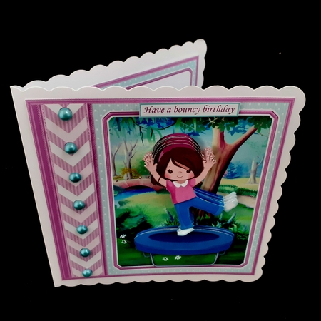 TRAMPOLINE GIRL 7.5 Decoupage & Insert Mini Kit by Diane  Hitchcox