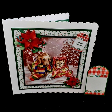 Cosy Pets Christmas mini kit & decoupage by Diane  Hitchcox