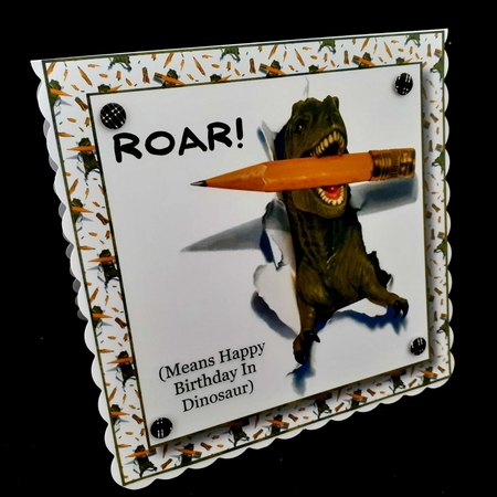 Roar! T-Rex Birthday 8x8 by Diane  Hitchcox