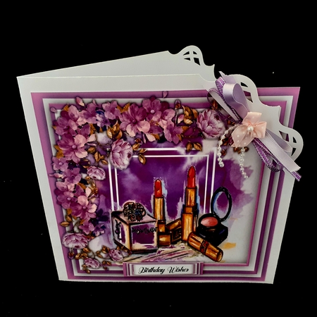 4, Sheet Card Fronts ,Make-up and Flowers by Diane  Hitchcox