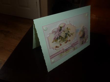Vase of Lilacs Panel Card by Diane  Hitchcox