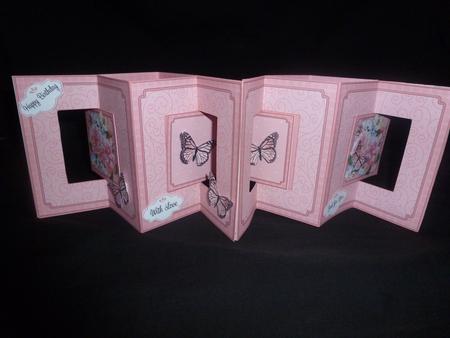 3D Flowers & Butterflies Accordion Swing Card by Diane  Hitchcox
