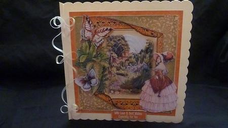 Crinolin Lady 8x8 Card Front Minikit by Diane  Hitchcox