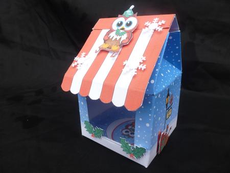 3D Xmas Little Hoot Owl Milk Carton Cupcake or Treat Box by Diane  Hitchcox