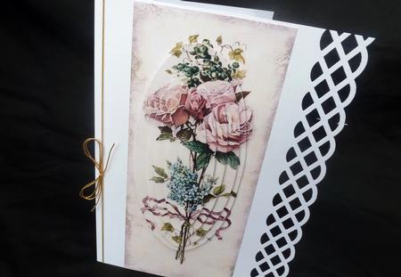 Wild Pink Roses with Bow on a Plaque Oval Pyramids by Diane  Hitchcox