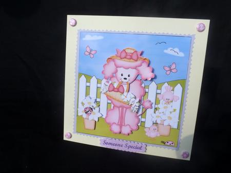 Bon Bon Poodle's Flower Basket Quick Card & 3D Decoupage by Diane  Hitchcox