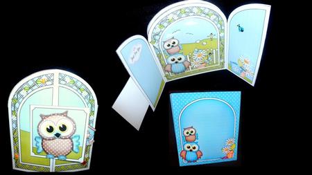 3D Hoot & Little Hoot Owls Pop Out Gatefold Card Kit by Diane  Hitchcox