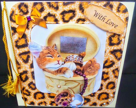 Kitty Sleeping in a Jewellery Box 8x8 Mini Kit by Diane  Hitchcox