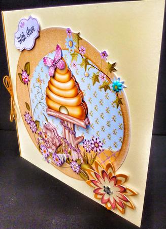 Little Bird and the Bee Hive Topper and Decoupage by Diane  Hitchcox