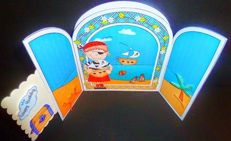 3D Boyz Joze Pirate Pop Out Gatefold Card Kit by Diane  Hitchcox