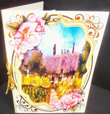 Beautiful Cottage with Edwardian Roses  by Diane  Hitchcox