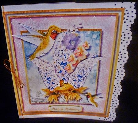 Beautiful Hand Painted Flowers and Humingbirds by Diane  Hitchcox