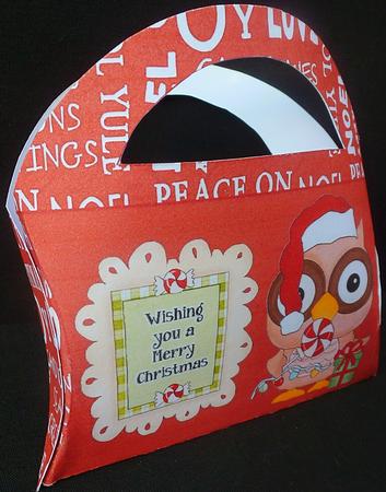 Wishing You a Merry Christmas Owl Pillow Purse by Diane  Hitchcox