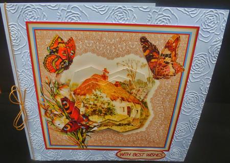 Cottage & Butterflies by Diane  Hitchcox