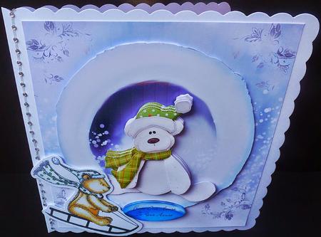 Christmas Bear 8x8 Mini Kit by Diane  Hitchcox