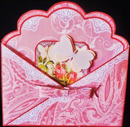Rose Bouquet Lace Cross Faux Pocket Cf Mini Kit by Diane  Hitchcox