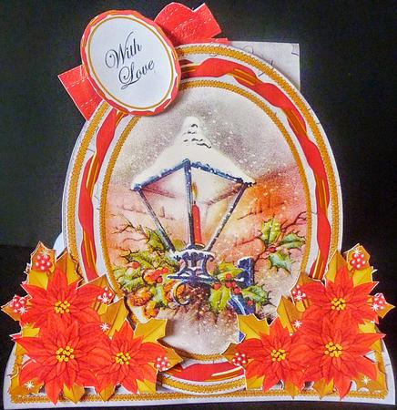 Red Lantern Special Large Oval Card Mini Kit by Diane  Hitchcox