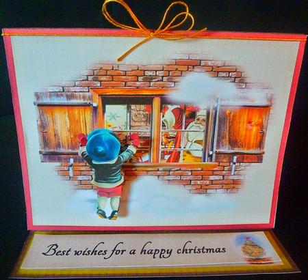 6 x 6 Inch Asymmetric Fold Christmas Card Miracle by Diane  Hitchcox