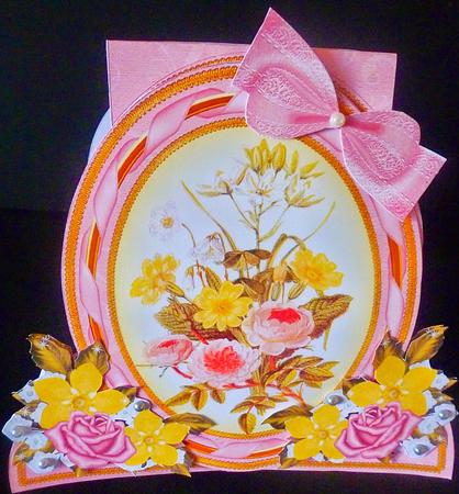 Mixed Bouquet 8 Special Large Oval Card Mini Kit by Diane  Hitchcox