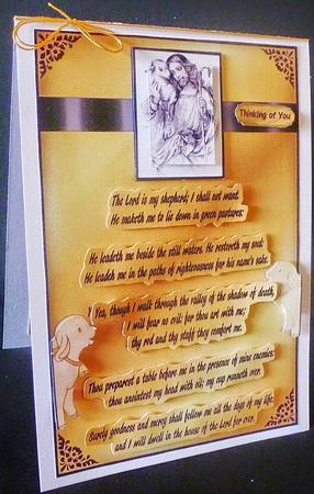 Psalm 23 the Lord is My Shephert in Gold Qs by Diane  Hitchcox