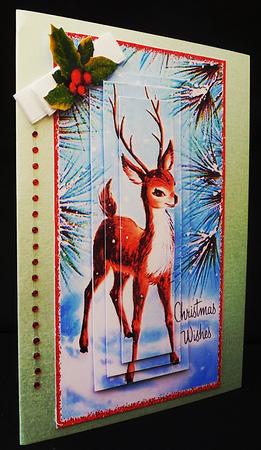 Pretty Deer in the Snow Pyramids by Diane  Hitchcox