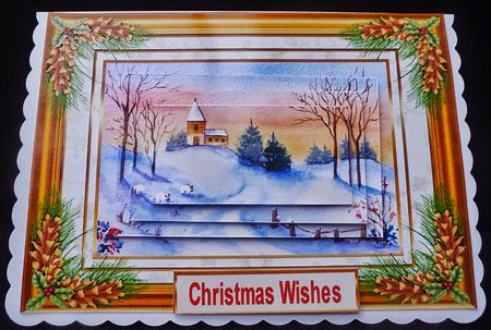 Christmas Mass Pyramid Card Front by Diane  Hitchcox