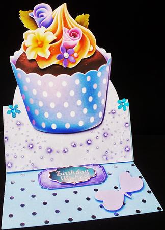 Beautiful Lilac Cupcake Over the Edge by Diane  Hitchcox