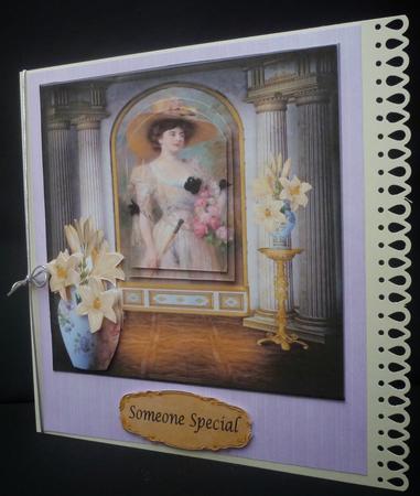 Hall Portrait with Pyramid and Decoupage Layers by Diane  Hitchcox
