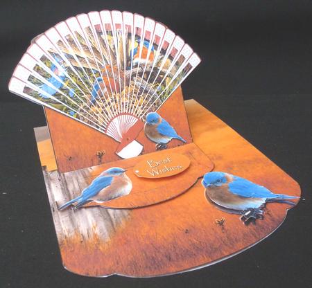 Bluebird's in Fall Easel Fan Card Kit by Diane  Hitchcox