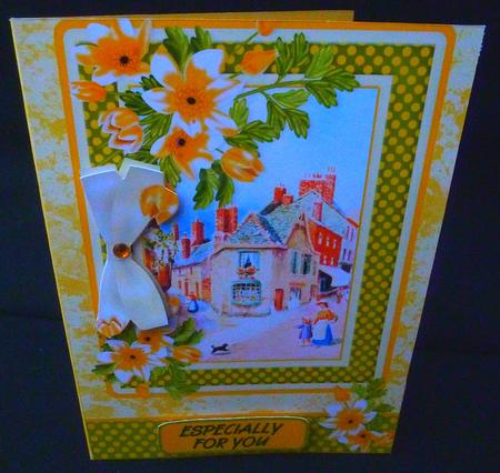 Vintage Village Scene Ii by Diane  Hitchcox