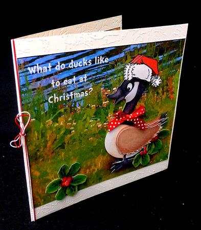 Funny Christmas Joke Christmas Quackers by Diane  Hitchcox