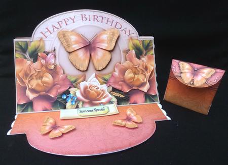 Plaque Card with Bag Butterfly by Diane  Hitchcox