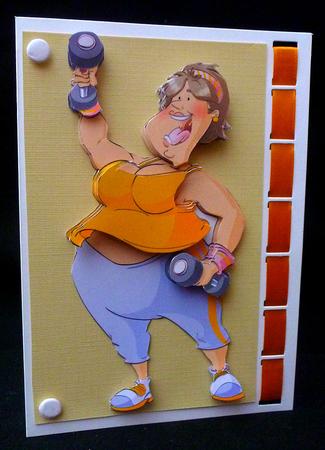 Get Fit Dudess 2 Decupage Sheet by Diane  Hitchcox
