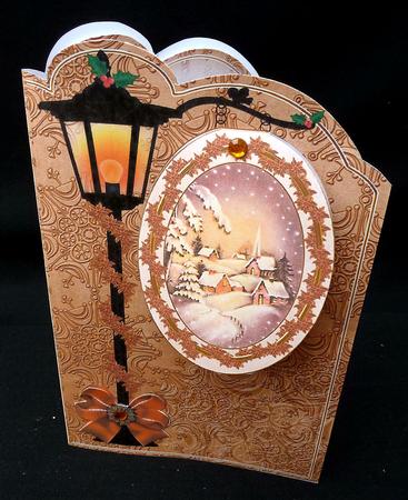 Snowy Village 3D Opening Sign Card Mini Kit by Diane  Hitchcox