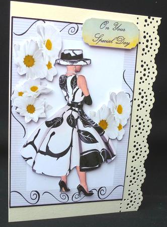 Pretty Dress and Daisies for a Lady by Diane  Hitchcox