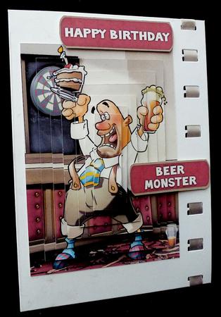 Goatee Beer and Cake Dude Pyramid by Diane  Hitchcox
