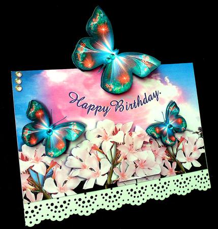 Birthday Wishes with Butterfly Love by Diane  Hitchcox