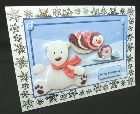 Polar Bear and Penguin Friend Card by Diane  Hitchcox