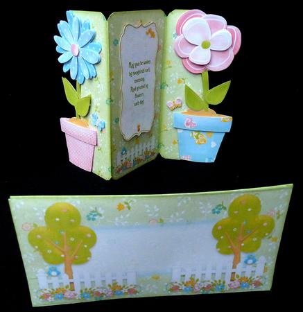 Friendship?s Fragrant Garden Shaped Tri Fold Card Kit by Diane  Hitchcox