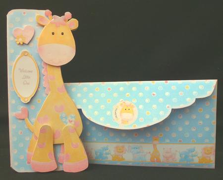 Cuddly Giraffe Shaped Fold Card Kit by Diane  Hitchcox