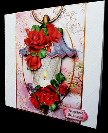 Beautiful Floral Lantern - Celebration Roses by Diane  Hitchcox